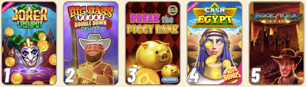Giochi del casinò Vegasino